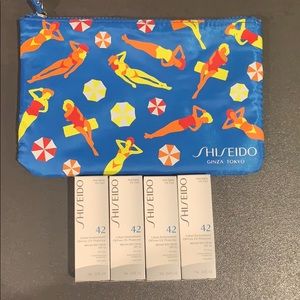 Shiseido Makeup Bag & SPF42 x 4